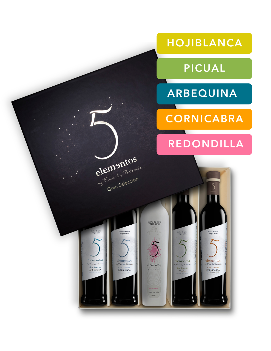 Surtido Aceite 5 Elementos Gran Selección Estuche 5x500ml