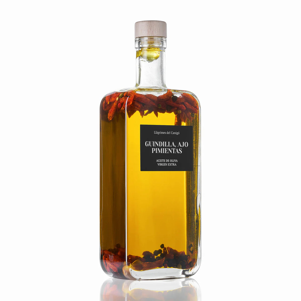 Aceite con Guindilla, Ajo y Pimienta - Llàgrimes del Canigó