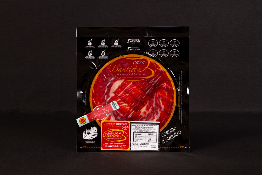 Jamón de Bellota 100% Ibérico DOP Dehesa de Extremadura - CORTADO A MANO