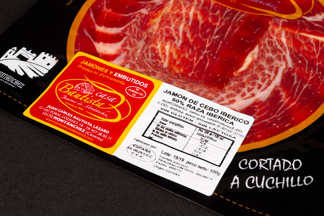 Jamón de Cebo 50% Ibérico - CORTADO A MANO