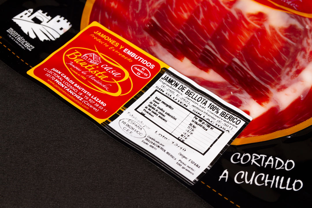 Jamón de Bellota 100% Ibérico - CORTADO A MANO