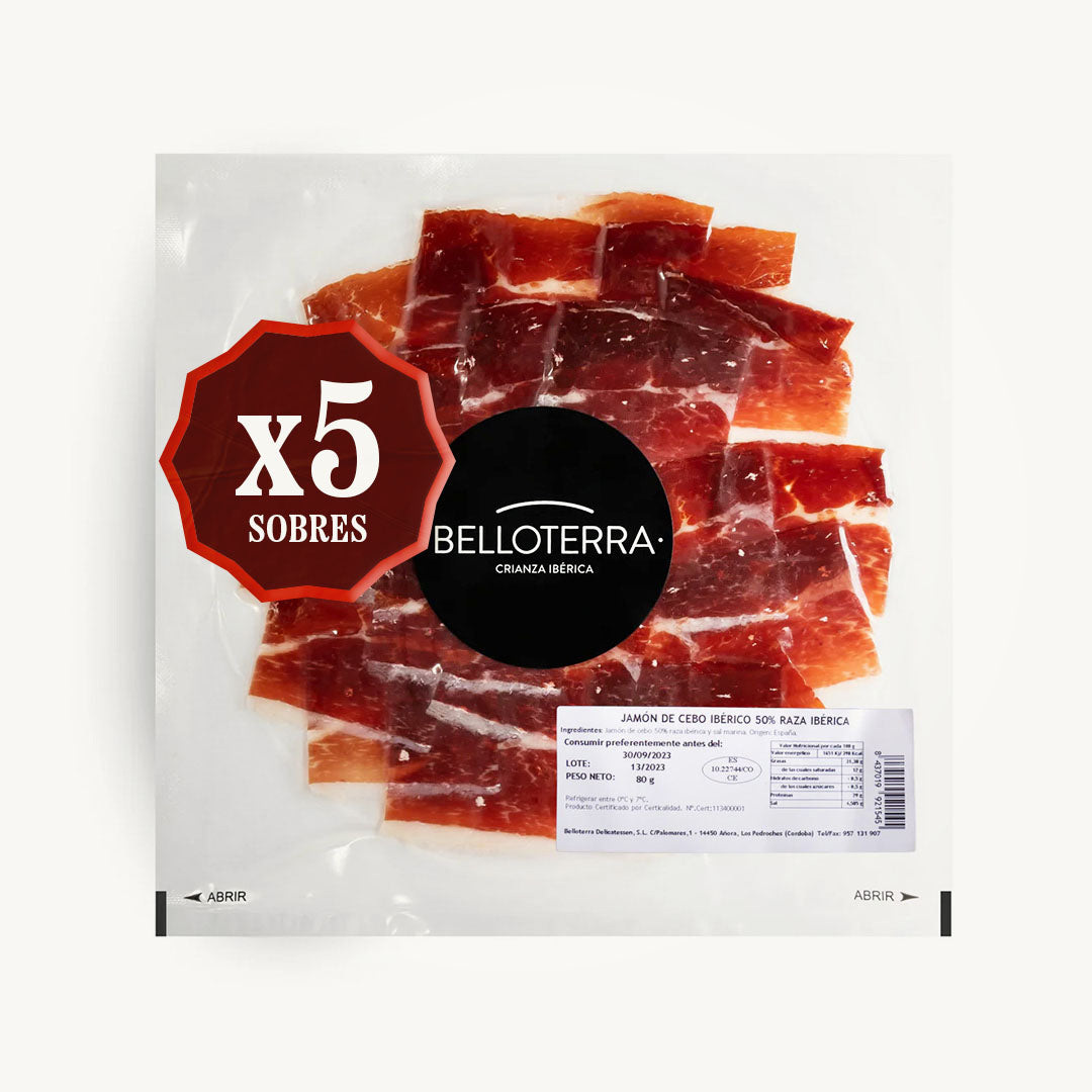 Jamón de Cebo 50% Ibérico - LONCHEADO