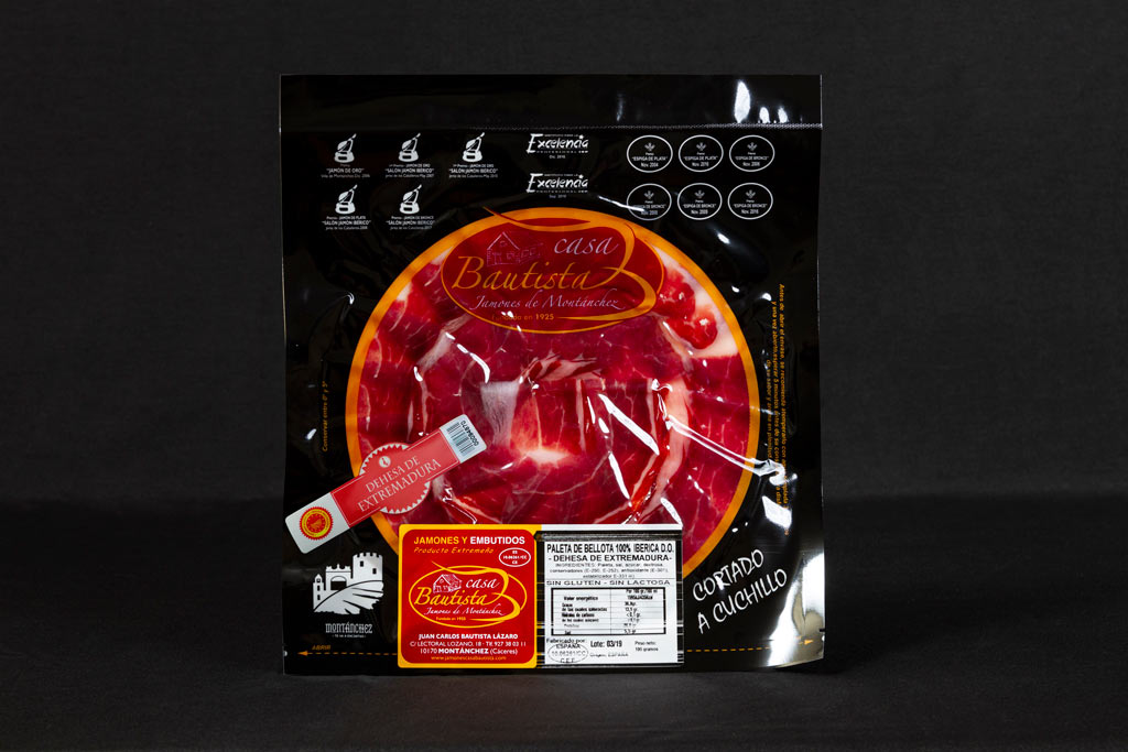 Paleta de Bellota 100% Ibérica DOP Dehesa de Extremadura - CORTADO A MANO