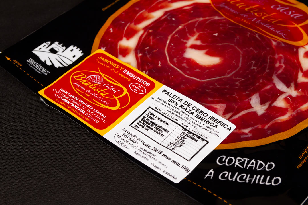 Paleta de Cebo 50% Ibérica - CORTADO A MANO