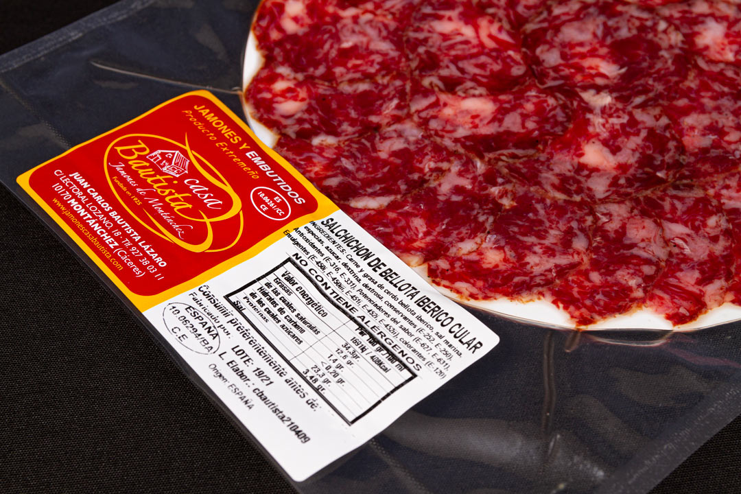 Salchichón Cular de Bellota Ibérico - LONCHEADO