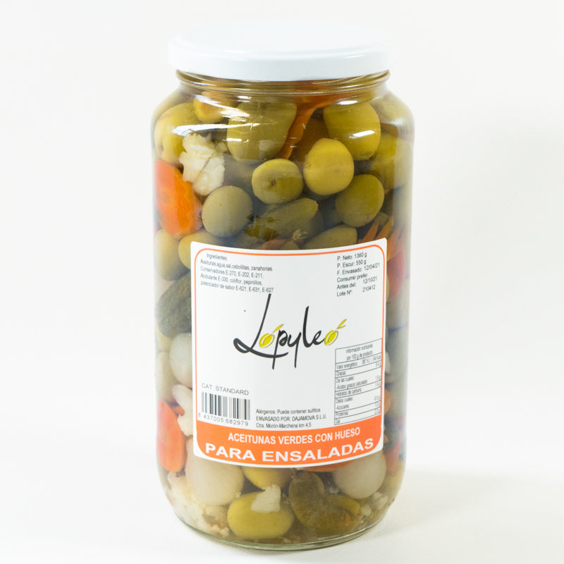 Aceitunas Verdes con hueso para ensalada