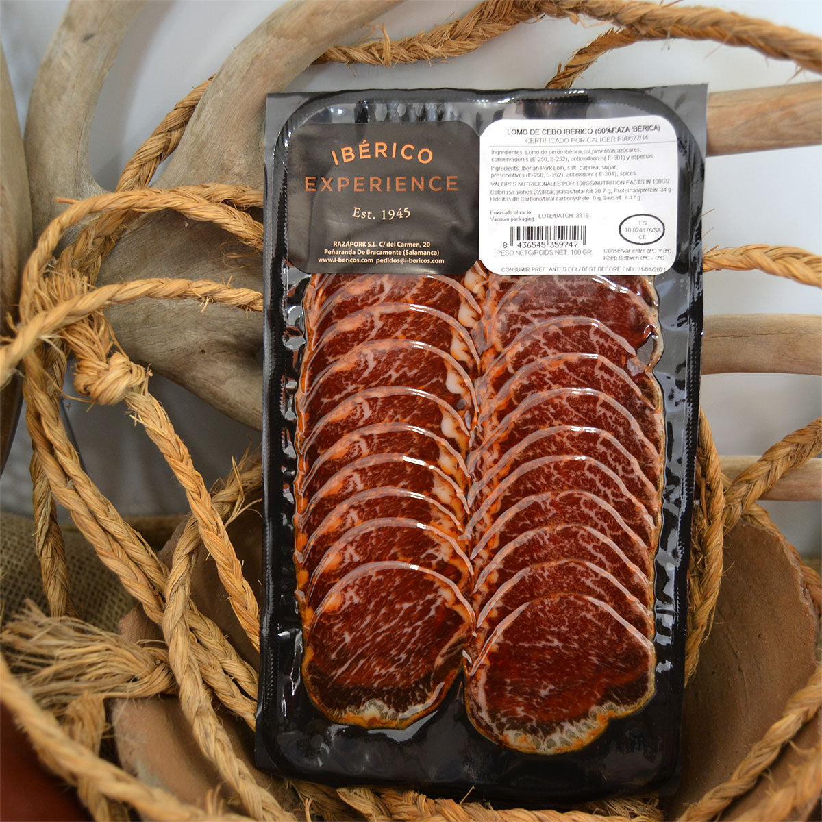 Lomo de Bellota 100% Ibérico - LONCHEADO A MÁQUINA