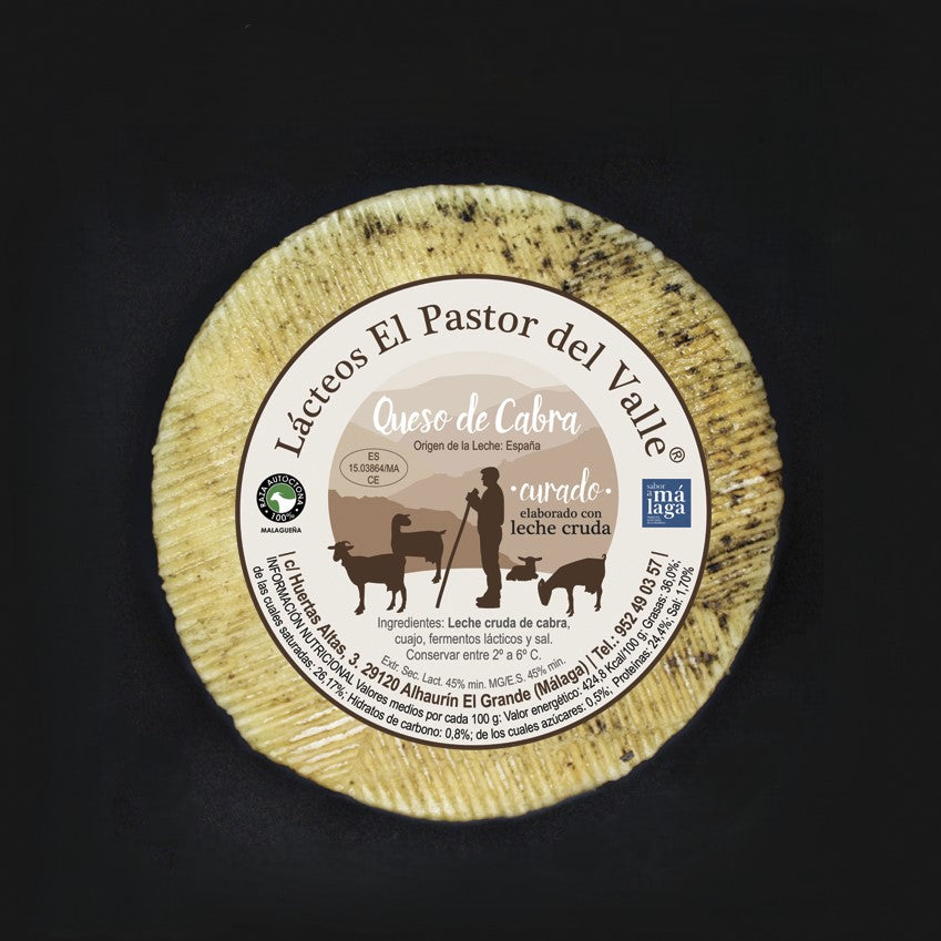 Queso Curado de leche cruda de Cabra