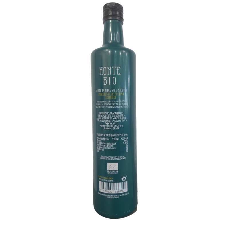 Aceite de Oliva Virgen Extra Ecológico Montebio