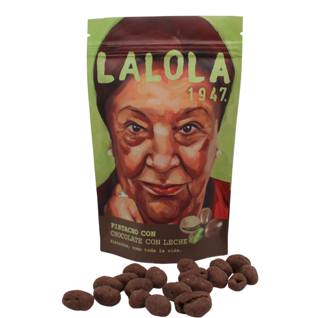 Pistacho recubierto de chocolate con leche